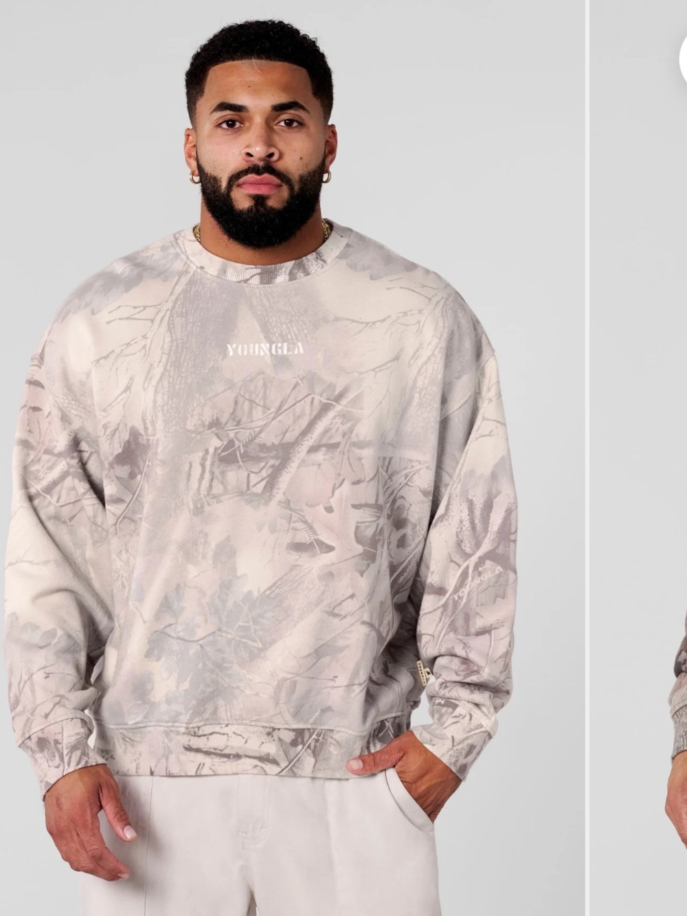 YoungLA Young LA tree camo collection crewneck desert tan tree camo sweatshirt